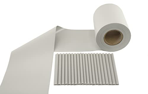 MALO Garden Sichtschutzstreifen Zaunfolie für Stabmattenzaun Grau MATT 650 g/qm 35m x 19 cm inkl. Befestigungsclips RAL 7038 Sichtschutz Streifen