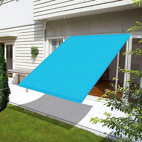 Tenda da Sole per Esterno 1.4 x 3.2 m Frangivento Anti-UV HDPE Telone Recinto Terrazzo con Occhielli e Fascetta per Giardino esterno cortile patio, Blu