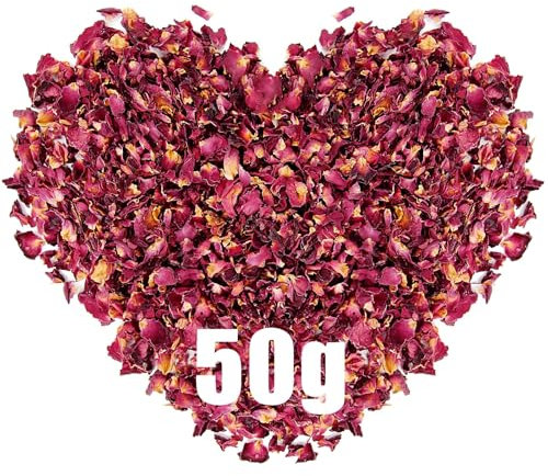 Mbsomnus Wedding Confetti 50g Biodegradable Confetti Wedding 100% Natural Dried Rose Petals Confetti Petal Ecofriendly Dried Flower Confetti Decorations for Table Birthday Party Candle Making