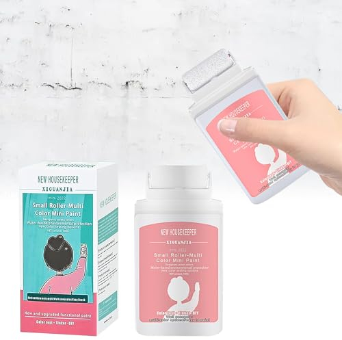 Kleine Wandroller-Bürste mit Wandreparaturpaste Wandreparaturbürste Wandreparaturpaste Rolle Wand-Reparaturset kraftvoller Wandreparaturkleber mit Rolle, Weiß