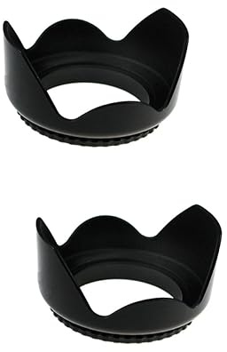 Mikikit 2pcs Dslr Lens Hood for Camera Lens Professional Camera Hood Dslr Protector for Outdoor Photography