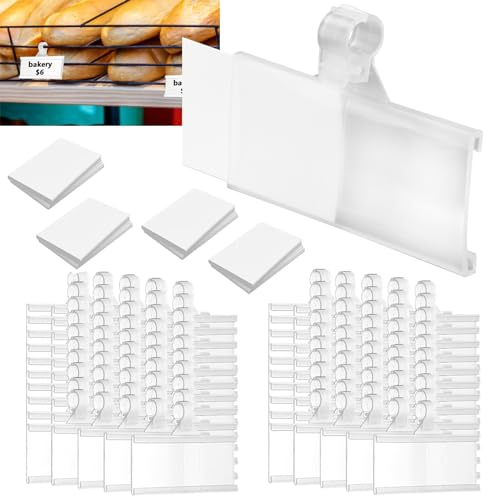 Qivine 100 Stück Etikettenhalter Selbstklebend, 3,5 * 7,6cm Beschriftungsfenster Selbstklebend Selbstklebetasche, Transparent Visitenkartenhüllen für Büro, Zuhause, Schule