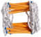 Fire Escape Ladder Rope Ladder with Carabiner 10ft Nylon Fire Escape Non-Slip Heavy Duty Emergency for Climbing Training Rescue