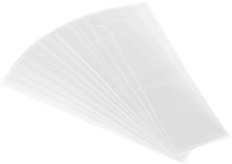 PATIKIL 108x30mm PVC Perforierte Schrumpfbänder, 500 Stück Schrumpffolie für Flaschen, Gläser, Dosen und Dosenverschlüsse mit einem Durchmesser von 2,6 bis 2,64, Transparent