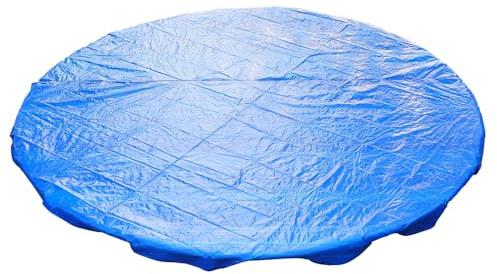 Green Bay Trampoline Cover Outdoor Trampoline Universal Rain Dust Cover | Weather Protection,128g PE Fabric,Water-Resistant,Blue,Rain Cover Only,Protects Trampoline From Rain,Falling Leaves