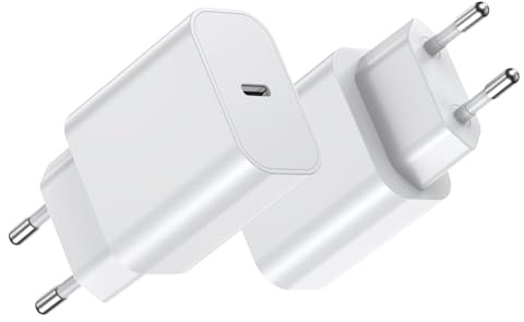 BHHB 20W USB C Ladegerät, A-pple Adapter Netzteil für i-Phone entwickelt, USB C Stecker mit i-Phone 17/16/15/14/13 Plus Pro Max Mini, Air-Pods i-Pad, Samsung Galaxy S25/24/23(2 Port)