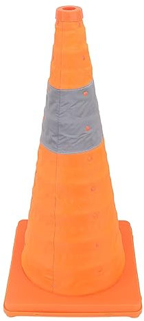 Sicherheitskegel für das Parken Am Straßenrand. Zusammenklappbarer Farbkegel, 60 Cm Hoch, Ausziehbarer Kegel, Sicherheitskegel für Fahrübungen, Faltbarer Verkehrssicherheitskegel