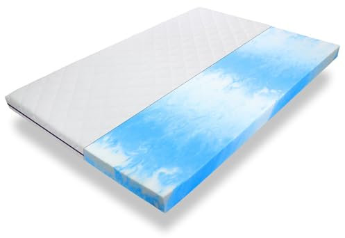 Gel-Topper 140x200 cm, Höhe 8 cm, Matratzenauflage 140x200, Veganer Matratzentopper aus Gelschaum, Premium Materialien Made in Germany