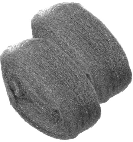 JECOMPRIS 2stücke Stahlwolle Pads Extra Fein Wiederverwendbar Drahtwolle Polierpads Vielseitig Für Holz Metall Glas Reinigung Schleifen Und Polieren Flexibel Zuschneidbar