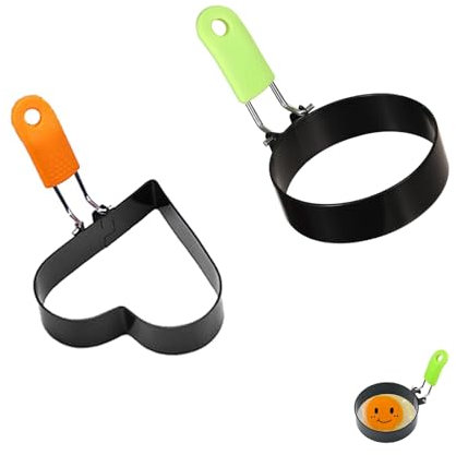 Spiegelei Form,2 spiegelei pfanne spiegelei form pancake formen eierformer spiegeleipfanne spiegelei servierringe Antihaft Pancake Form Egg Ring, für Bratpfanne Egg Ring Runde Pfannkuchen Omeletts