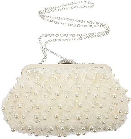 LIFKOME Elegante Abend-clutch Aus Perlen Mit Kunstleder-besatz Für Frauen Für Hochzeiten Partys Und Formelle Anlässe Stilvolle Umhängetasche