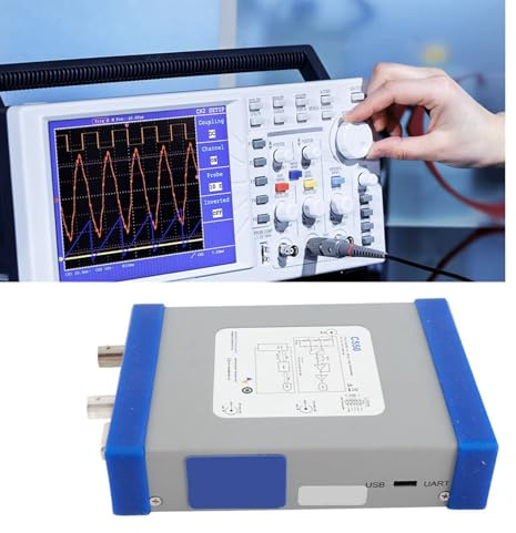FTVOGUE Osciloscopio de Ancho de Banda de PC de Doble Canal PC de 50mHz con 72 Horas de Soporte de Registro de Datos para la Grabación de Forma de Onda y el Examen de Reproducción