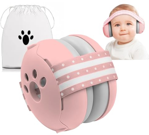 Baby öronskydd – 25 dB, brusreducerande hörlurar för spädbarn i 0–36 månader, säkert och lugnande hörselskydd, perfekt för resor, sömn