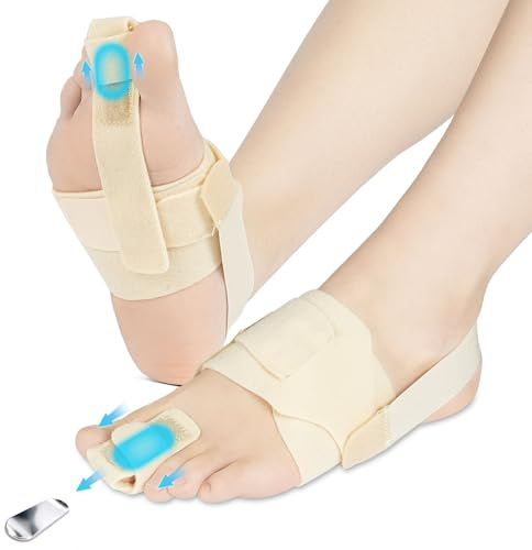 Fefod Férula para Dedo en Martillo, 2 PCS Férulas para los Dedos del Pie para Mujere y Hombre, Reutilizables Soporte de Puntera Ajustable en Forma de U para Fracturas de Dedos de Los Pies, Esguince