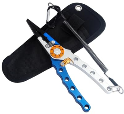 XuQiZZpp Good Lures Zange mit rutschfestem Griff, ergonomische Angelzange für verschiedene Bedürfnisse, ergonomisch mit Umhängeband