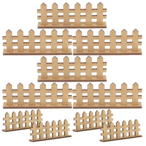 Alasum Miniature Wood Picket Fence with Easy Assembly and Nonfading Finish 12pcs Wooden Craftsmanship for Dollhouse and Small Gardens for Indoor Desktops and Creative DIY Fairy Garden
