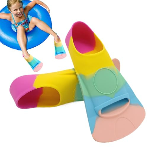 Barnflippor, barn simmar fenor Silicone Kids Fins Food-Swim Flippers | Professionell träningsutrustning för barn, flickor, nybörjare