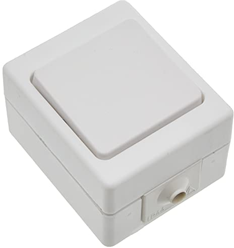 Kopp 563602000 Surface-Mounted Universal Switch for Wet Room IP44 Standard