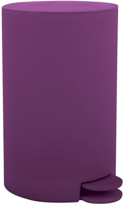 MSV, Poubelle à cosmétiques Modèle Osaki, 3 litres, Couvercle, Poubelle à Pédale pour Toilettes Salles de Bain, Compact, Petit Espace, avec Récipient intérieur Amovible, Violet