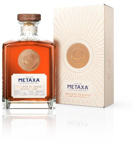 Metaxa Private Reserve mit 40 Prozent vol, Premium-Brandy aus Griechenland in hochwertiger Geschenkverpackung, Perfektes Geschenkset für Liebhaber, 0.7 l