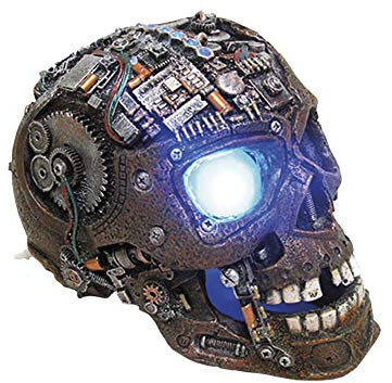 Nobby Aqua Ornaments Cyborg SCHÄDEL mit LED, 20,8 x 13,7 x 15,0 cm, 1 Stück