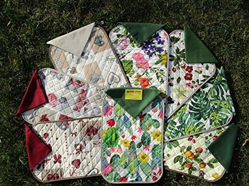 NOVITA !!! Tovaglietta Americana Trapuntata con 1 tovagliolo Fantasie FIORI e CUORI MADE IN ITALY!!!!! (Shabby Rosso)