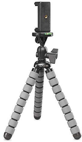 CULLMANN - 50067 - Minitrípode móvil Flexible Alpha 655 con Soporte para Smartphone, Azul, Capacidad de Carga 1,5 kg, 160g de Peso Ligero