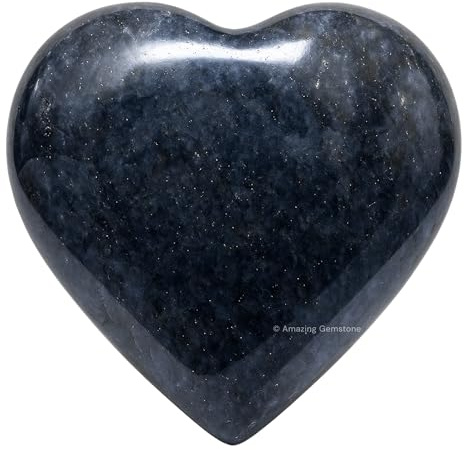 Crystal Heart Palm Stone - Piedra de preocupación de masaje de bolsillo para el equilibrio natural del chakra del cuerpo, curación de Reiki y rejilla de cristal (Blue Aventurine)