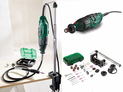 PARKSIDE Feinbohrschleifer mit Biegewelle, Ständer und Zubehör - Bohrmaschine - Einker - 1 Stück - Grün