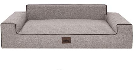Bjird Letto per Cani - Rivestimento in Cordura Rimovibile (Lavabile a 30°) - Cuccia per Taglia Piccola e Grande - Coccolosa - 116 x 78 cm - Cappuccino Inari