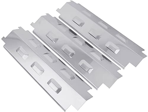 WELL GRILL 37 cm, piastra riscaldante in acciaio inox, per barbecue, Charbroil, Uniflame 750, Blooma, Boston 3k Turbo e altri modelli di barbecue (3 pezzi)