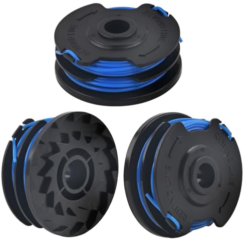 Realman 3 Stück 7136090 GT-F10 Spulen mit Trimmerfaden für Greenworks 21052 21212 Lux E-RT-450/25 E-RT-550/27 E-RT-650/29 Wolf Garten Blue Power GHE 845 GHE840 GHE850 GT840 GT845 GT850 GTB36