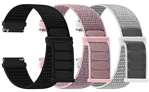 TumpCez Nylon Uhrenarmbänder,16mm 18mm 20mm 22mm Schnellverschluss Armband Fabric Aatmungsaktive Gewebte Verstellbare Ersatzband Sport Ersatzarmband für Herren Damen(3 Stück)
