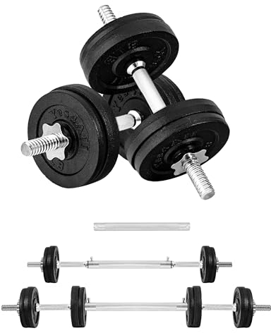 Yes4All Hantel verstellbar – 27,2 kg + Verbindungsstück