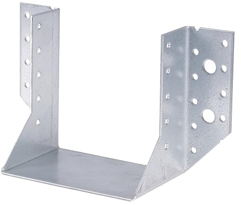 Balkenschuhe außen, Balken Holzverbinder mit außenliegenden Laschen, Stahl verzinkt, für Holzkonstruktionen an Holz, Stahl und Beton mit ETA Zulassung & CE Kennzeichnung (120x120 mm, 12.00, Anzahl)