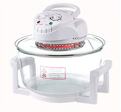 ONWEE Horno freidora de Aire con asador y deshidratador Horno halógeno de 1300 W Horno Turbo de 12 L Freidora eléctrica Vision