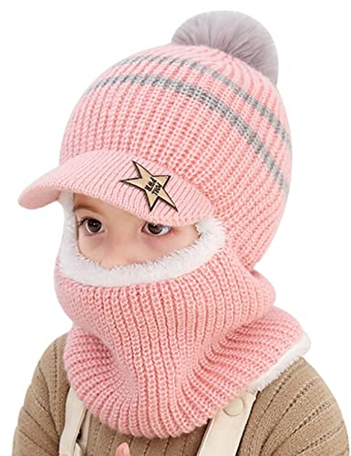 2–6 Jahre Kinder Wintermütze Mit Ohrenklappen Und Schal Baby Schalmütze Jungen Mädchen Kleinkind Mädchen Schal Und Mütze Set Beanie Mit Ohren Kinder Kleinkind Schal Winter