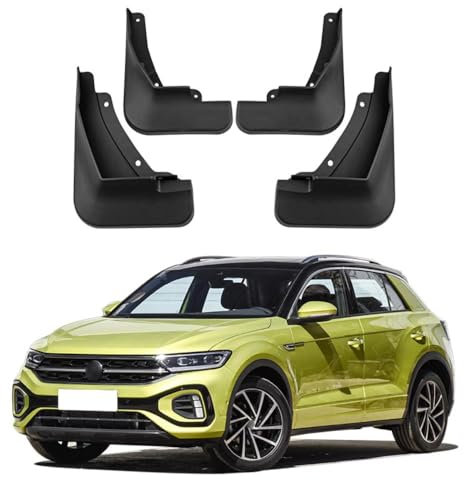 Bqieai 4PCS Auto Vorne Hinten Schmutzfänger, Für T-ROC 2023 (not Applicable to Low-end Cars) Rad Spritzschutz Kotflügel Staubdicht Schlamm Klappen Car Styling Zubehör