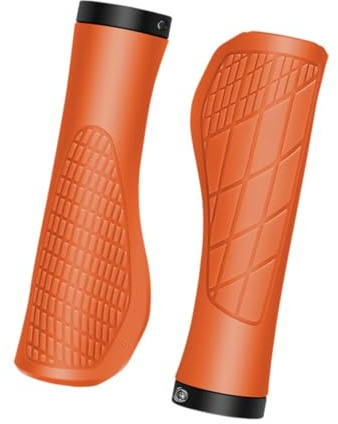 Perfeclan 2Pcs Fahrrad Lenker Griffe Fahrrad Griffe Tragbare Zubehör Fahrrad Lenker Griffe Fahrrad Griff Bar Griffe, Orange