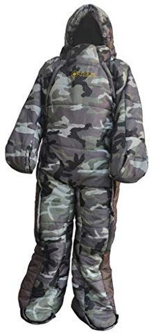 pistro Adult Wearable Sleeping Bag with Arms and Legs for Camping, Travel, and Hospital - Multicolor, XL Size