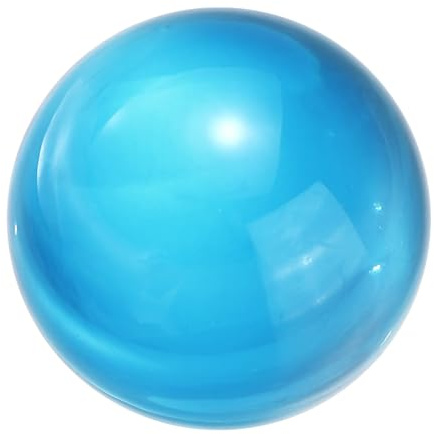 sourcing map Boule de cristal 40 mm en verre solide décorative pour Feng Shui, divination, diseuse de fortune, décoration de fontaine de table, bleu lac