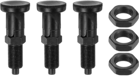QUARKZMAN 3pz Pulsante Sfera Molla Naso Sfera M16x1.5 Filettatura 8mm Dia. per Perni Acciaio Carbonio Perno Bloccaggio Automatico Plunger Indicizzabile per Attrezzature Industriali