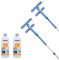 Livington Window Buddy - Doppelpack inkl. 2X Spezialreiniger - Fensterreinigungsgerät - Fensterreiniger mit Teleskopstange - Fensterabzieher - Fensterwischer - Duschabzieher - Solarmodul Reiniger