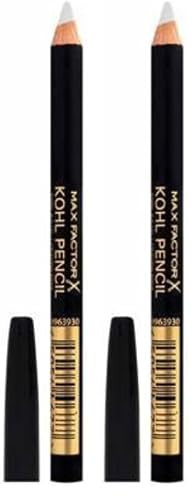 Max Factor Kohl Kajal Weiss 10 – Weißer Kajal perfekt für Smokey Eyes – Lidstrich auftragen leicht gemacht – 1 x 4 ml (Packung mit 2)