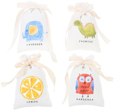 FUNOMOCYA 4piezas Bolsitas Perfumadas para y Automóvil Aroma Lavanda y Limón Diseño Bonito