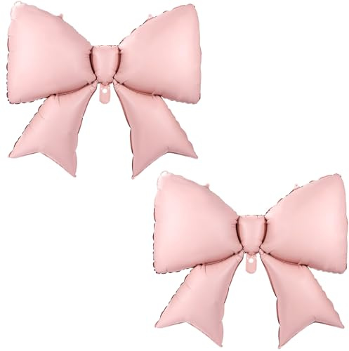 2 Stk Große Schleifenballons, Partydekorationen mit Schleifenmotiv Elegante Koketten Luftballons für Koketten Geburtstag Hochzeit Verlobungsfeier Dekoration (Rosa) | Bogen Themed Party Dekorationen Elegante Kokette Luftballons für Kokette Geburtstag Hochzeit Verlobung Party Dekoration