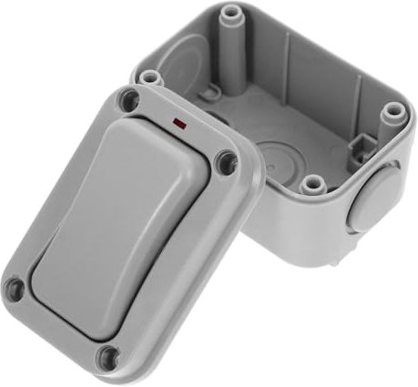 SOESFOUFU Interruptor Exterior Ip66 Pulsador Luminoso, Interruptor Eléctrico Resistente Para Montaje Pared Exterior, Adecuado Para Control De Acceso y Uso Ambientes Húmedos, Unidad Individual