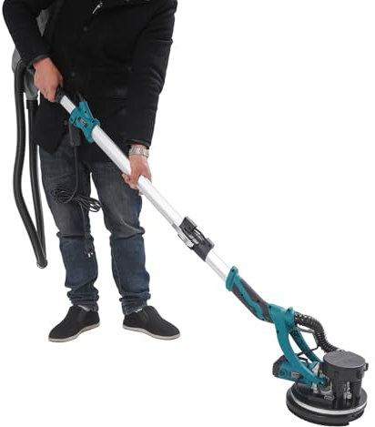 Lijadora eléctrica de pared y techo de 850 W, 220 V, 6 velocidades, 800-1800 rpm, lijadora de pared con papel de lija y cepillos de carbón