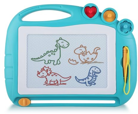 Atliberswo Lavagna magica, lavagna magica magnetica per bambini, con 3 francobolli, lavagna per bambini per 3 4 5 anni, regalo per ragazzi e ragazze