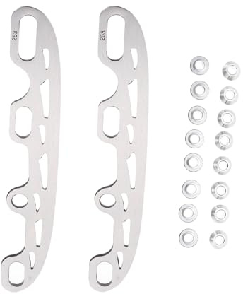 SOPOTUTU Ersatzkufen aus für Rollschuhe mit Kantenstoppern Austauschbare Metallkufen für Outdoor Skating Rostfreie Inliner Schlittschuhkufen Einfach Montierbare Eiskufen